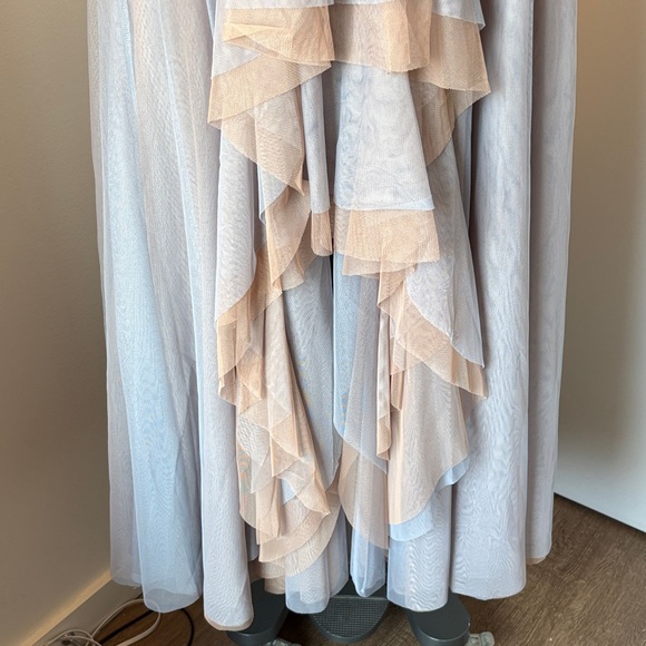 Anthropologie Asymmetrical Skirt in Soft Blue and Pink - Picture 3 of 7